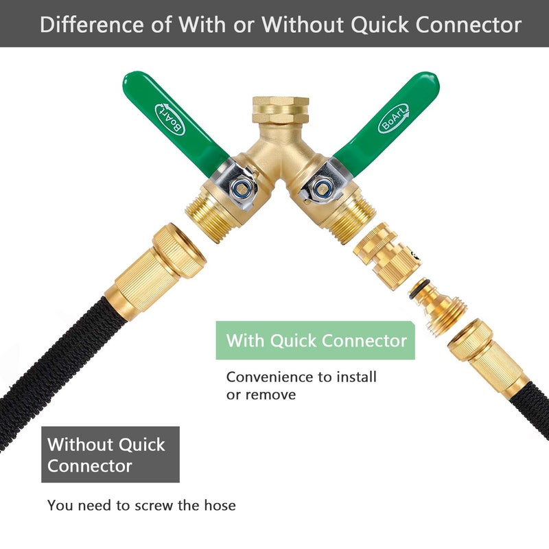 BoArt Garden Hose Quick Connector Set  Solid Brass 3/4 Inch Water Fitings Thread Easy Connect No-Leak Male Female 6 Sets - Image 5